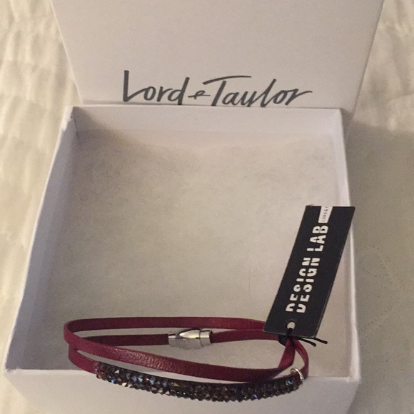 NWT Maroon Leather Braclet - Picture 3 of 4